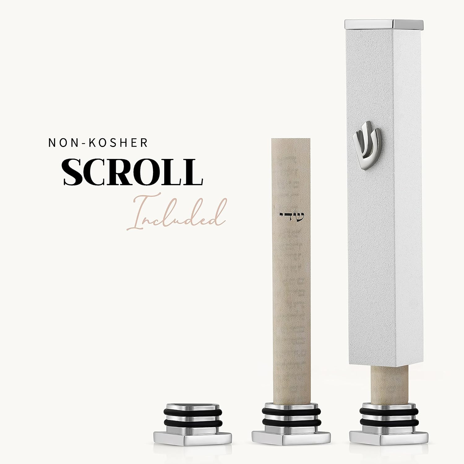 SURI Modern Mezuzah with Adhesive for Easy Install