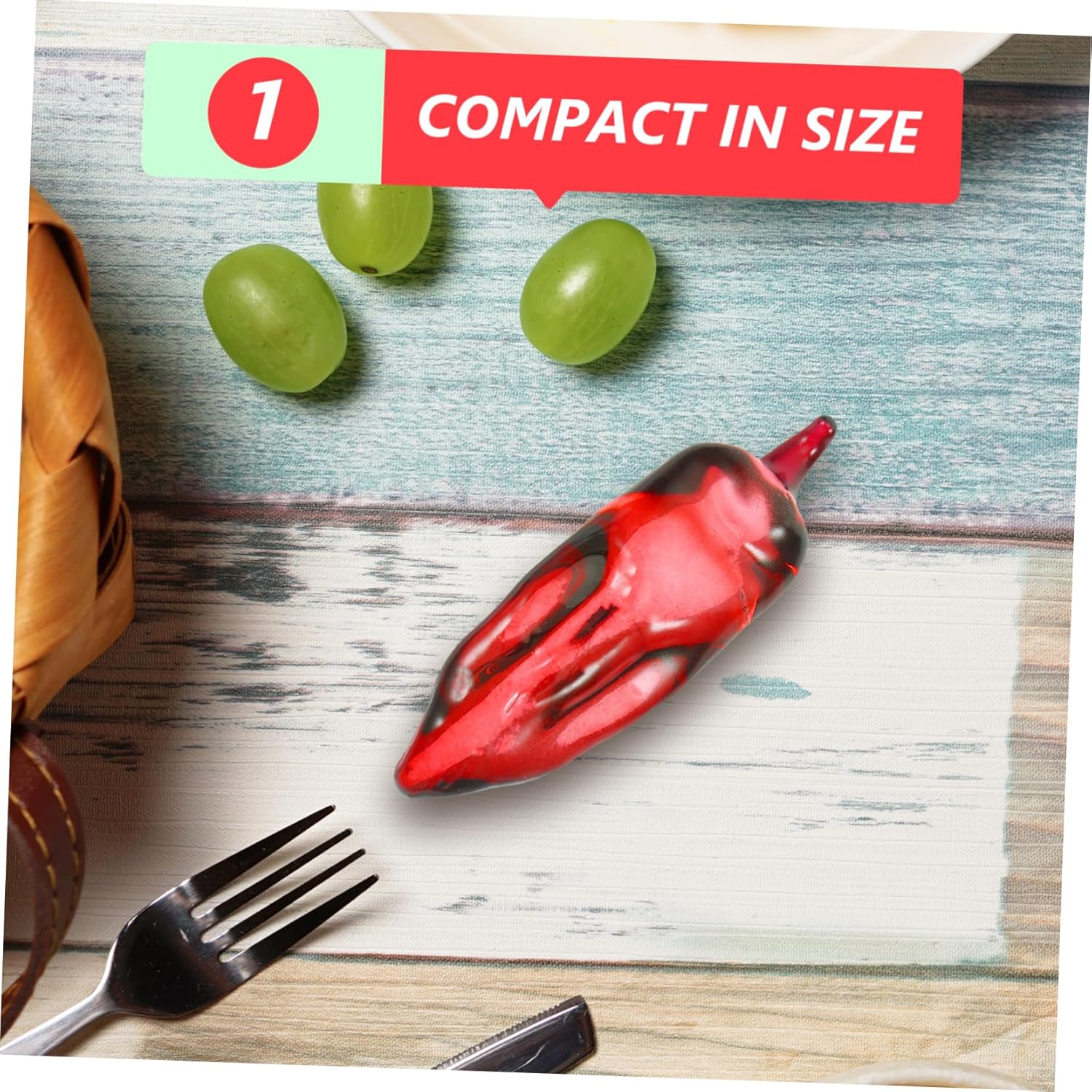 Cabilock Realistic Chili Pepper Crystal Figurine Decor
