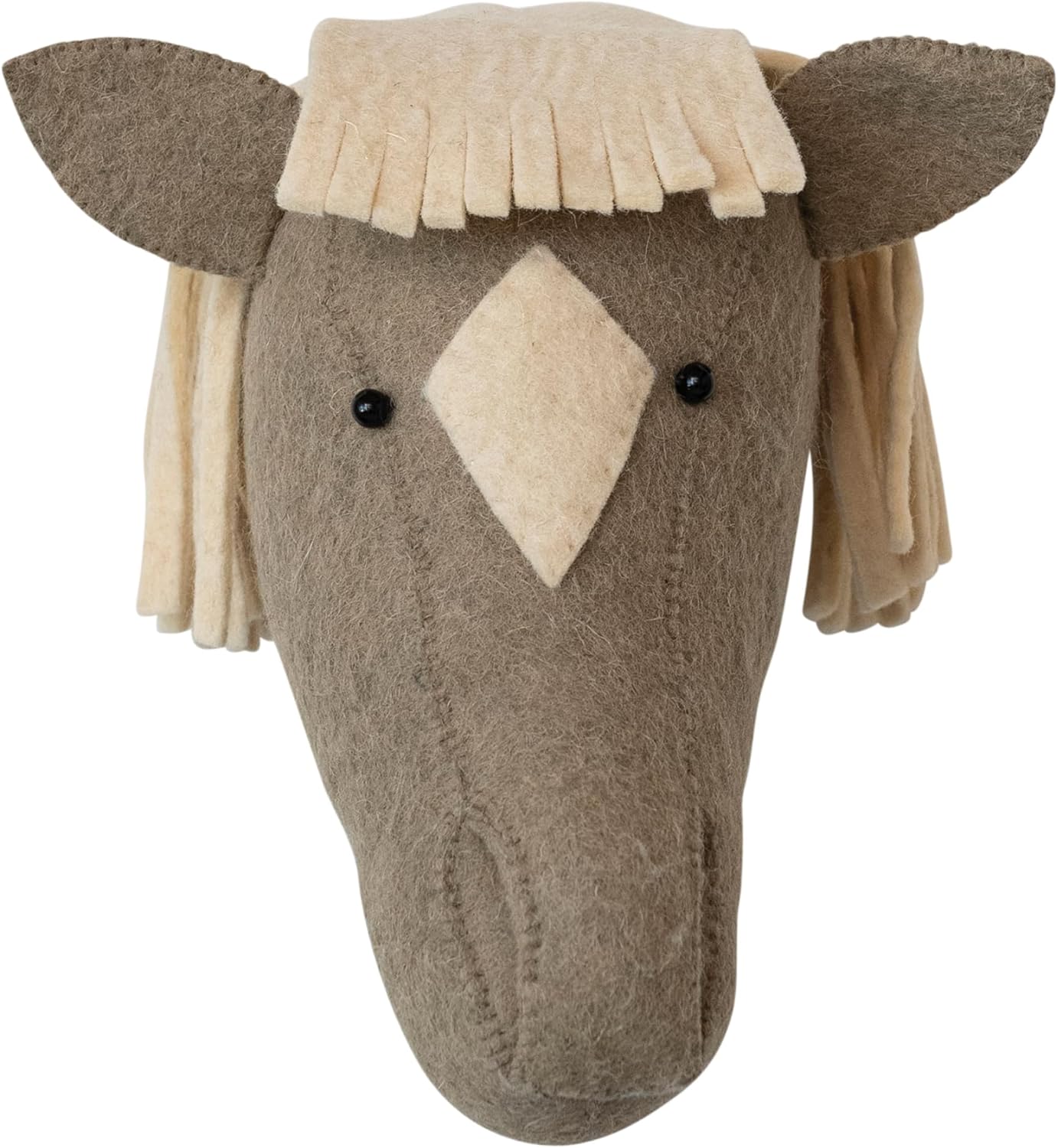 Creative Co Op Handmade Wool Felt Horse Head Wall Hanging