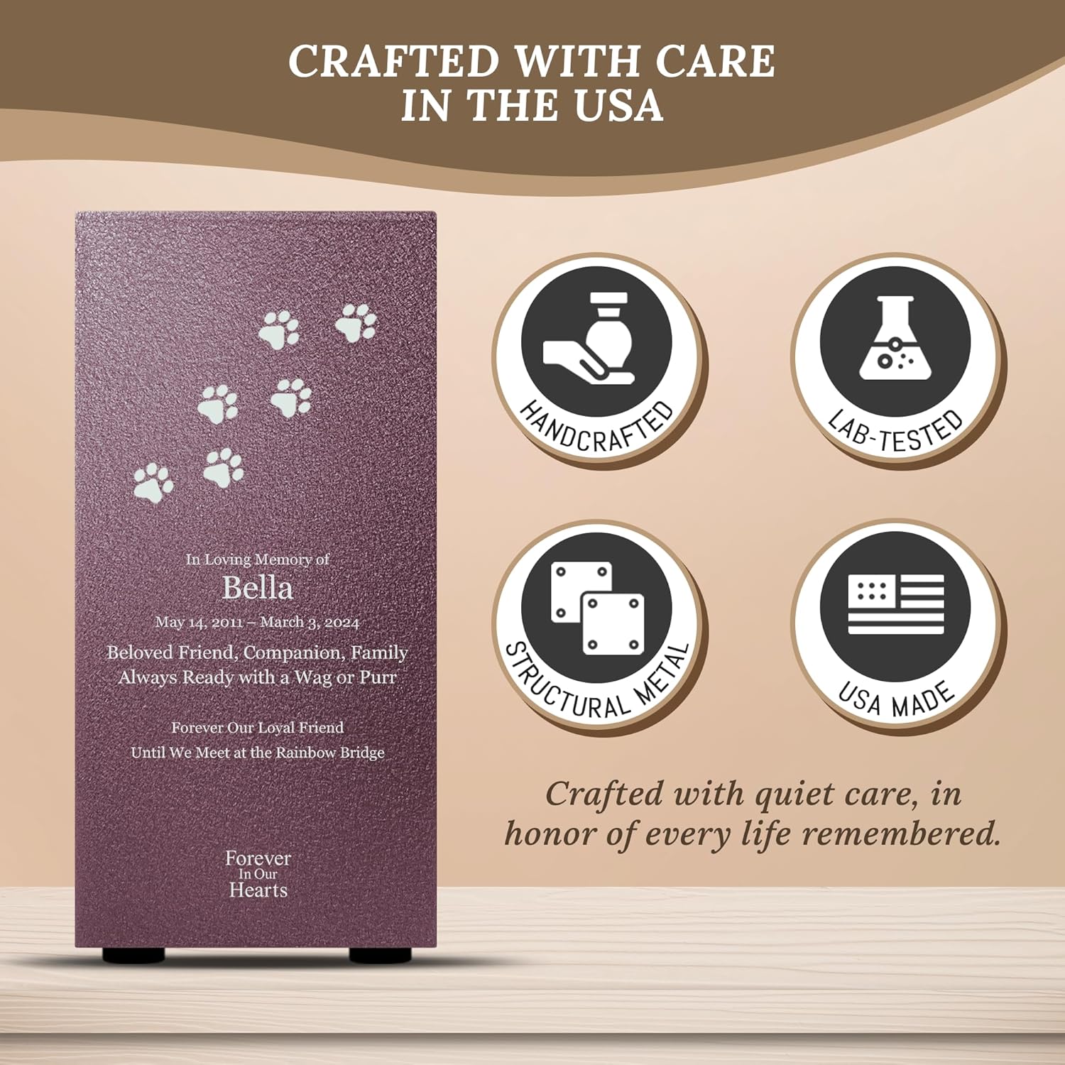 Amaranthine Urn Decorative Cremation Urn for Pets