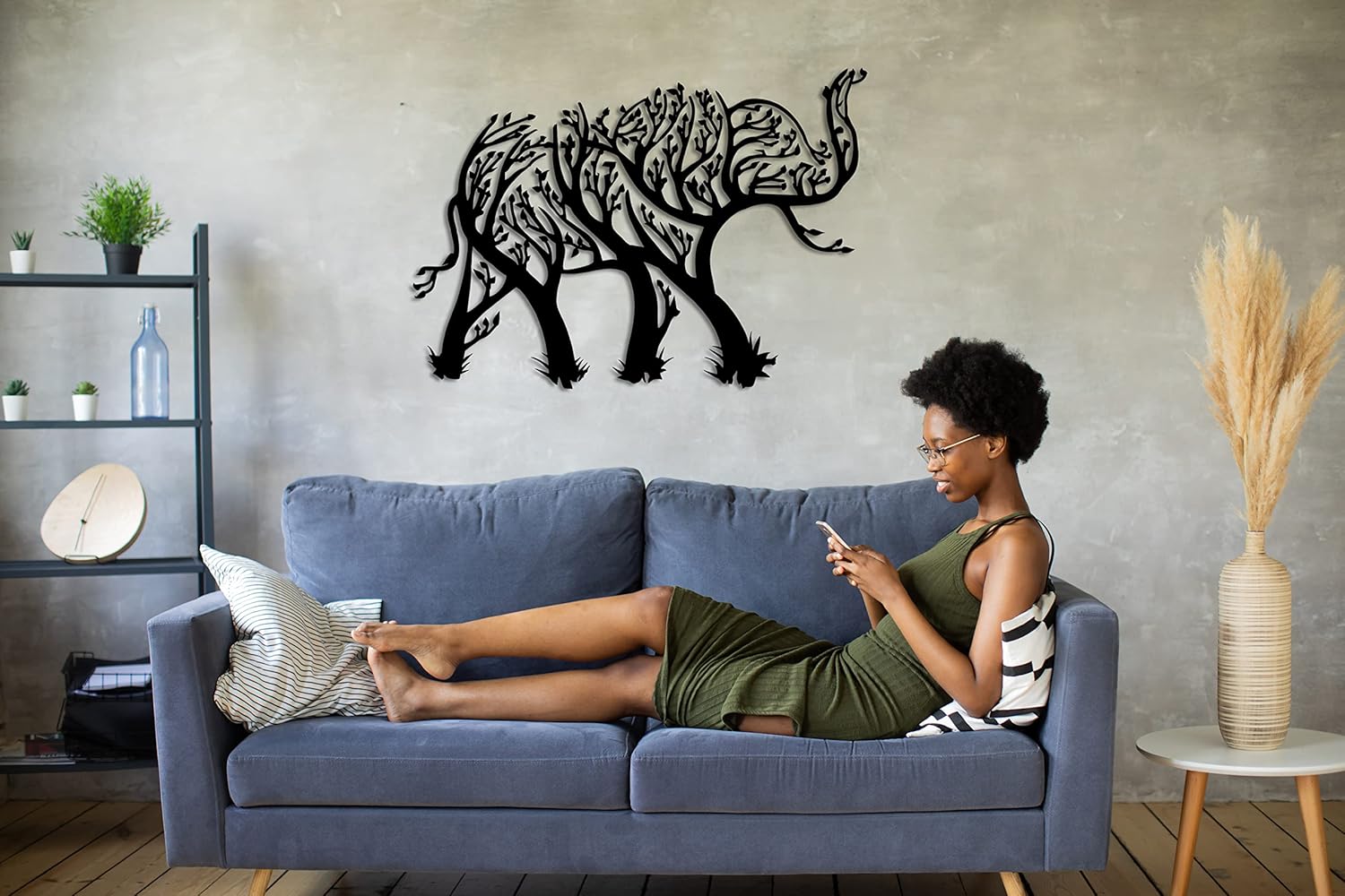 DEKADRON Elephant Metal Wall Art Decor