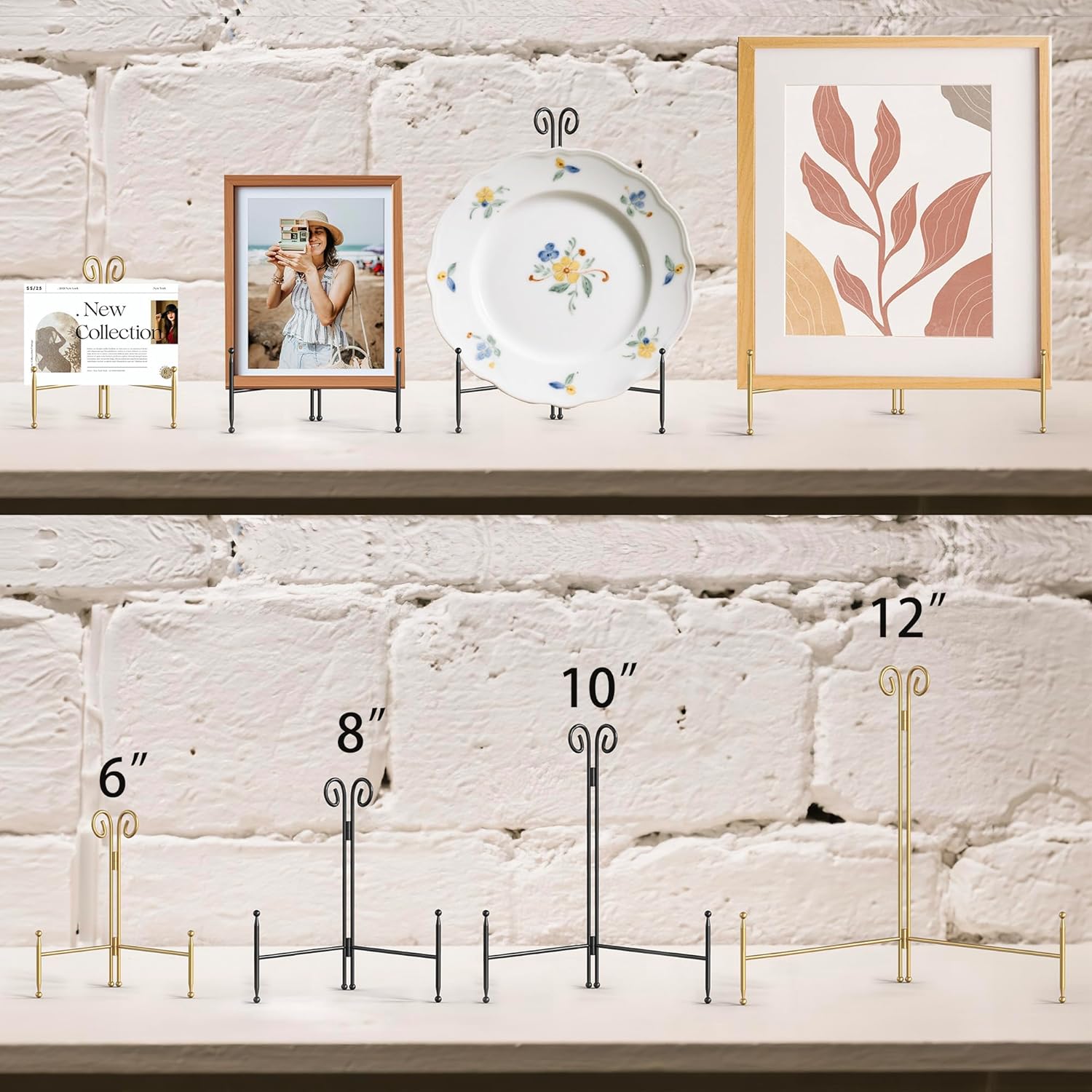 Foldable Metal Plate Stand for Home Decor