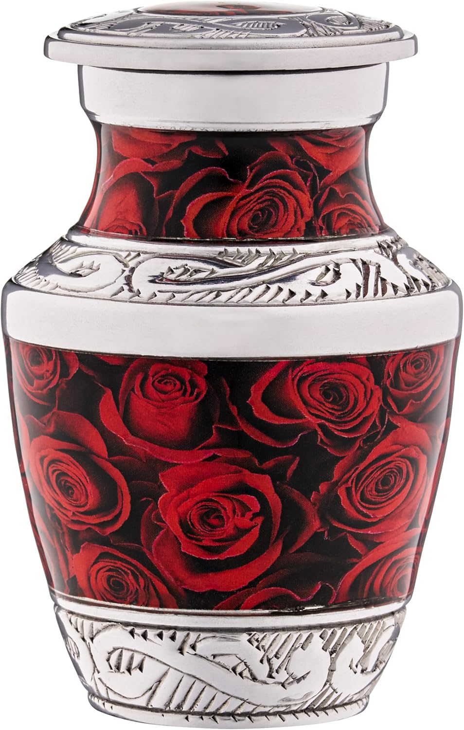 Olivia Memorials Red Roses Mini Urns Set of 4