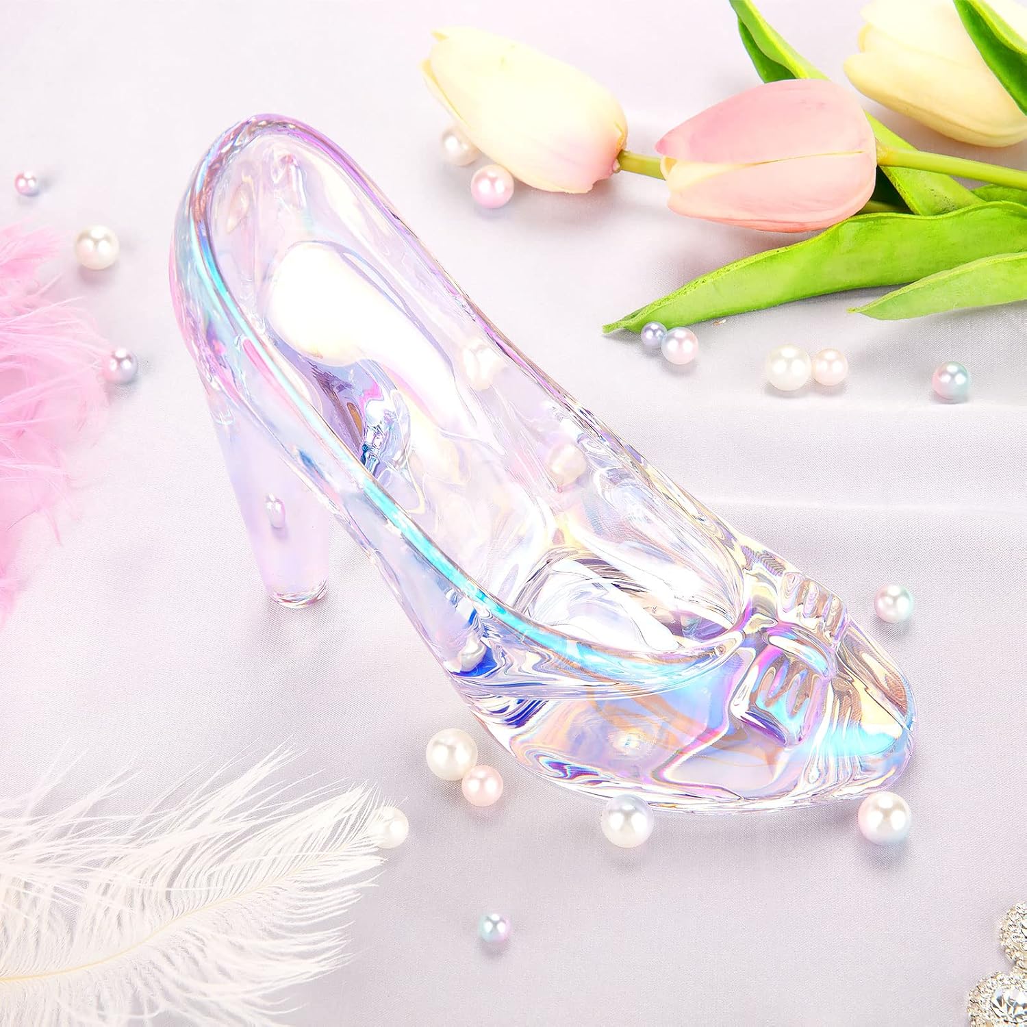 Cinderella Crystal High Heels Shoes Decor