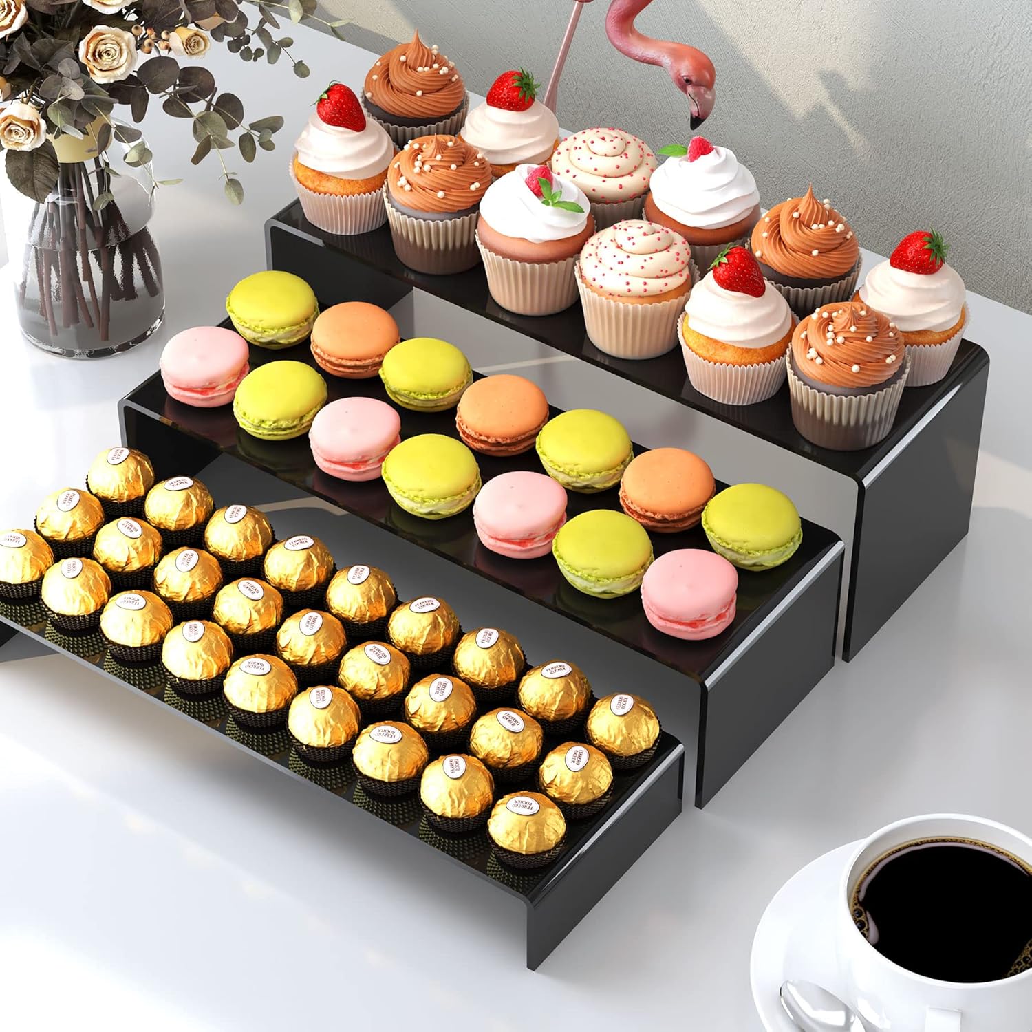 ANDGOO 6Pcs Large Acrylic Risers for Display