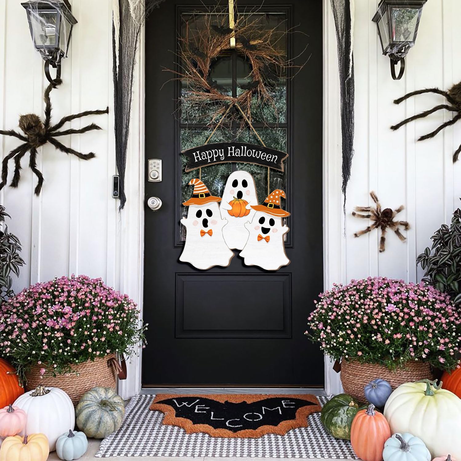 Halloween Ghost Door Sign BOO Decorations