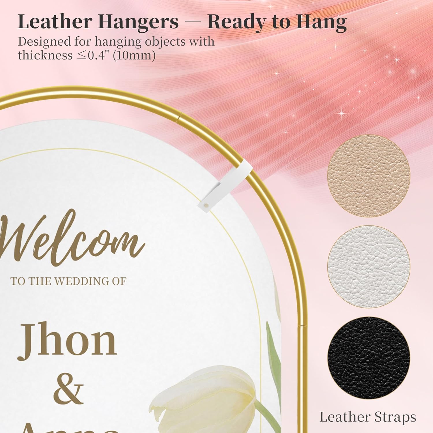 Gold Wedding Welcome Sign Stand Easel Holder
