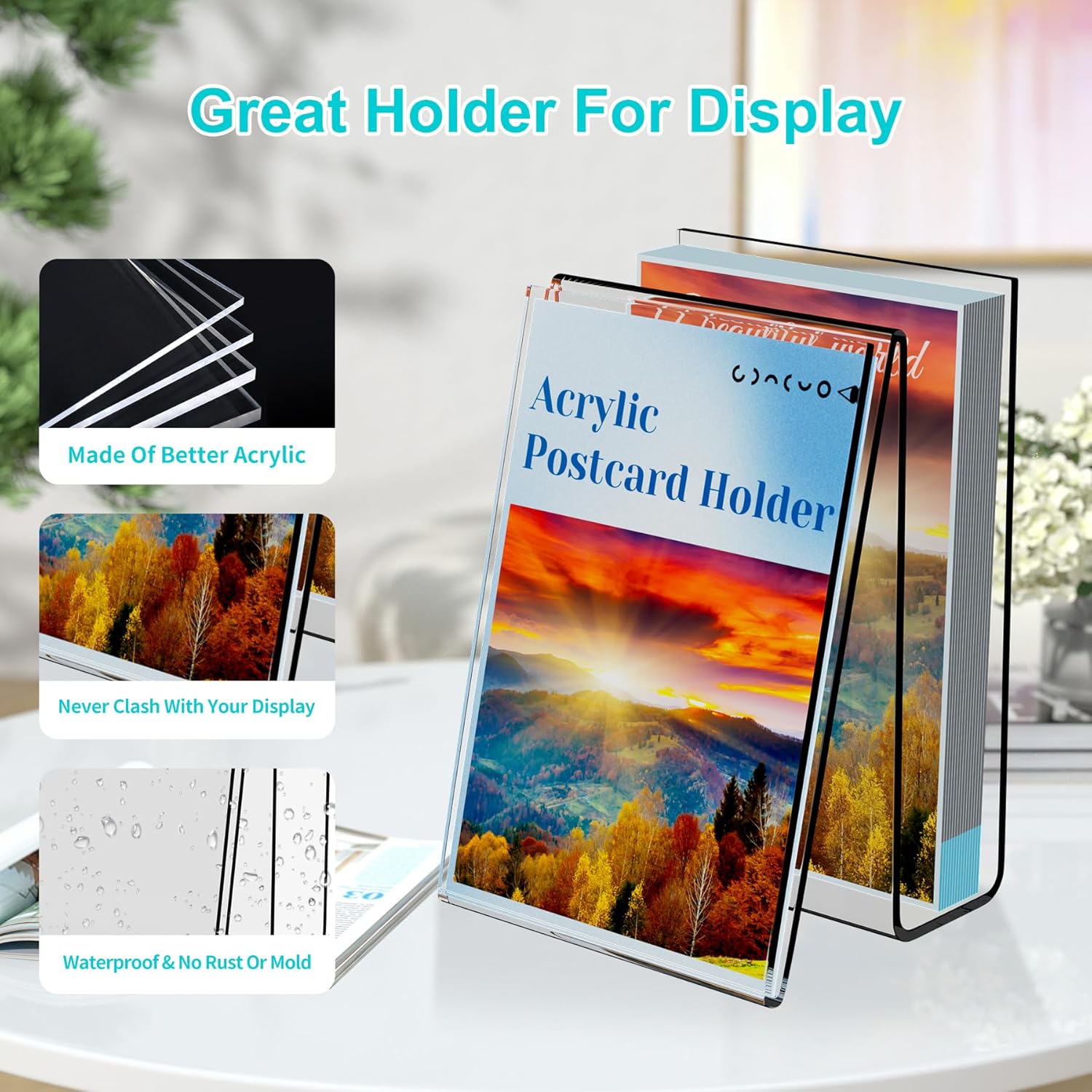 Boloyo Acrylic Easel Display Stand 4PC 6x4 Inch Holder