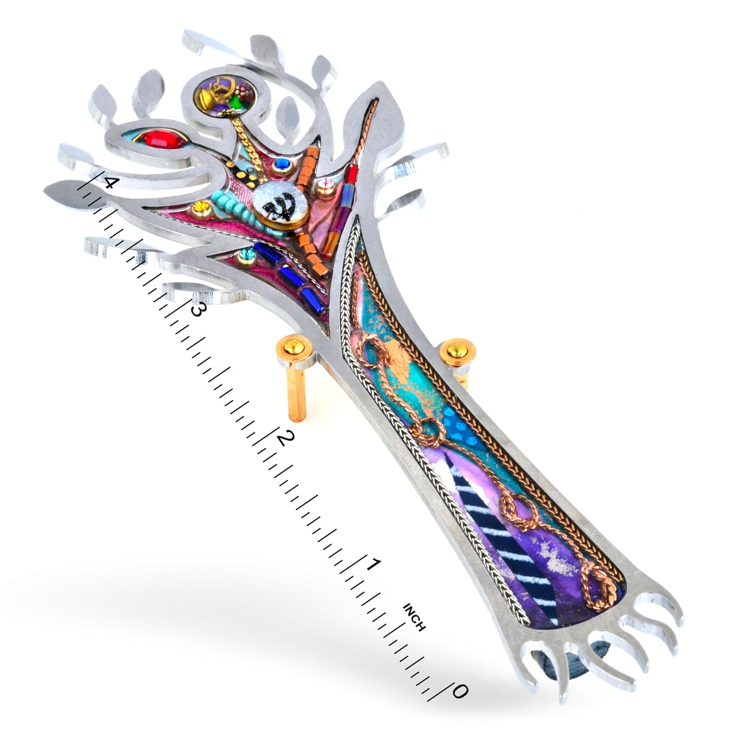 Seeka Jewel Tone Tree of Life Mezuzah - M1054 1