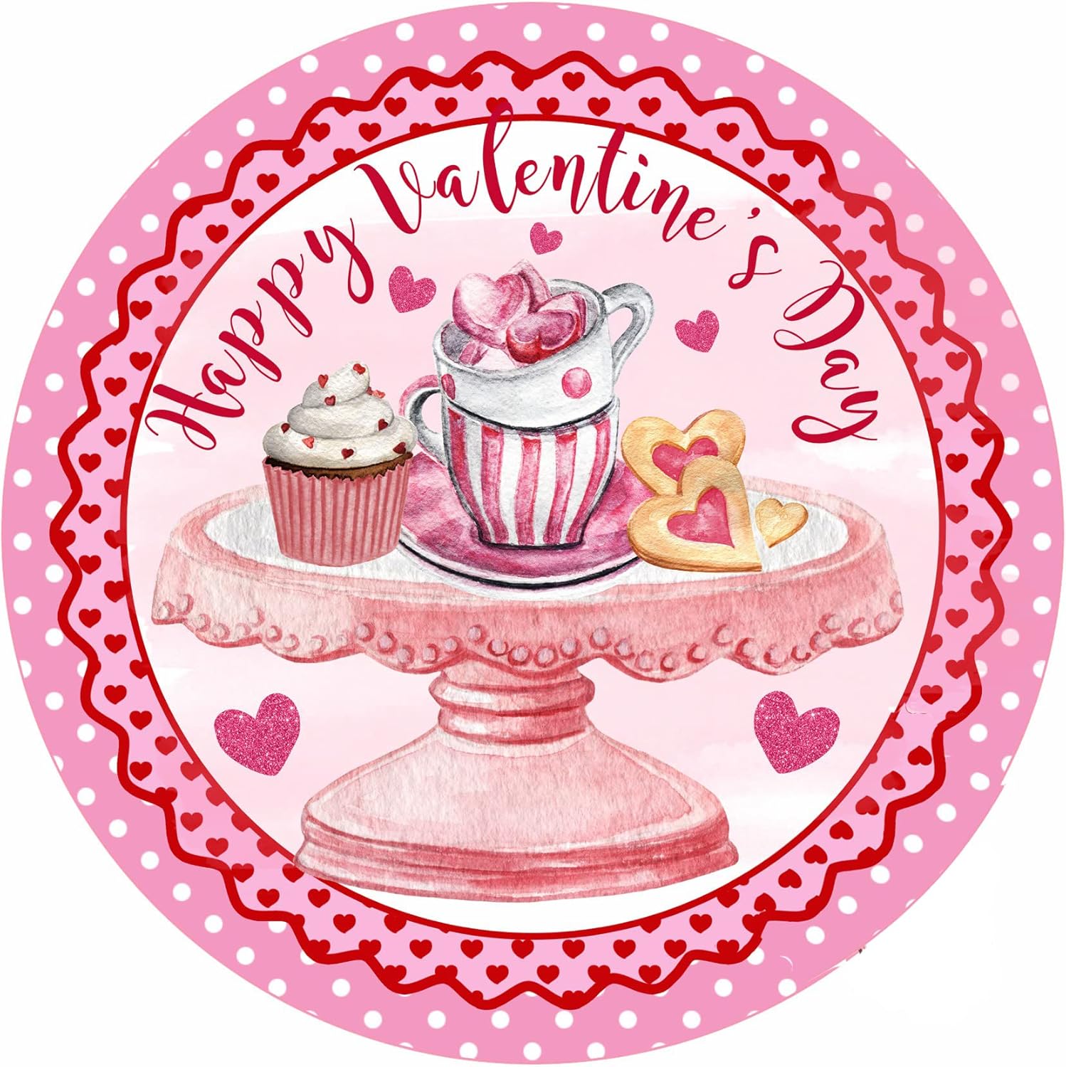 Valentine Sweets Sign 12x12 Inch Metal Decor Door Hanger