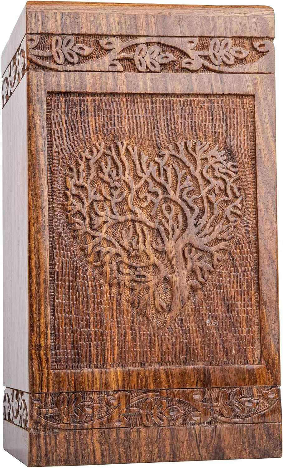 Handmade Rosewood Urn for Human Ashes - Heart Tree Medium 150 Cuin