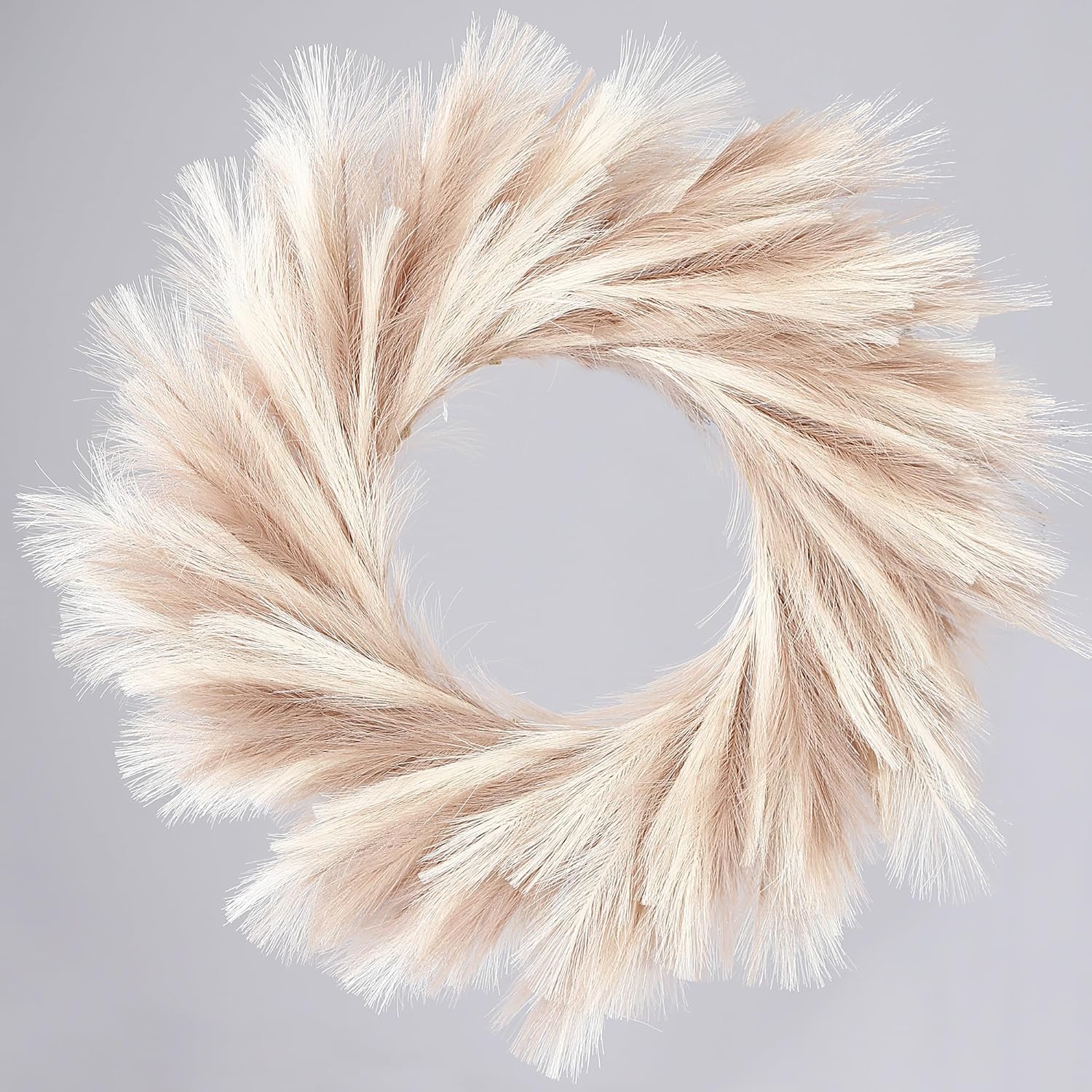 Sggvecsy 26 Faux Pampas Grass Wreath for All Seasons