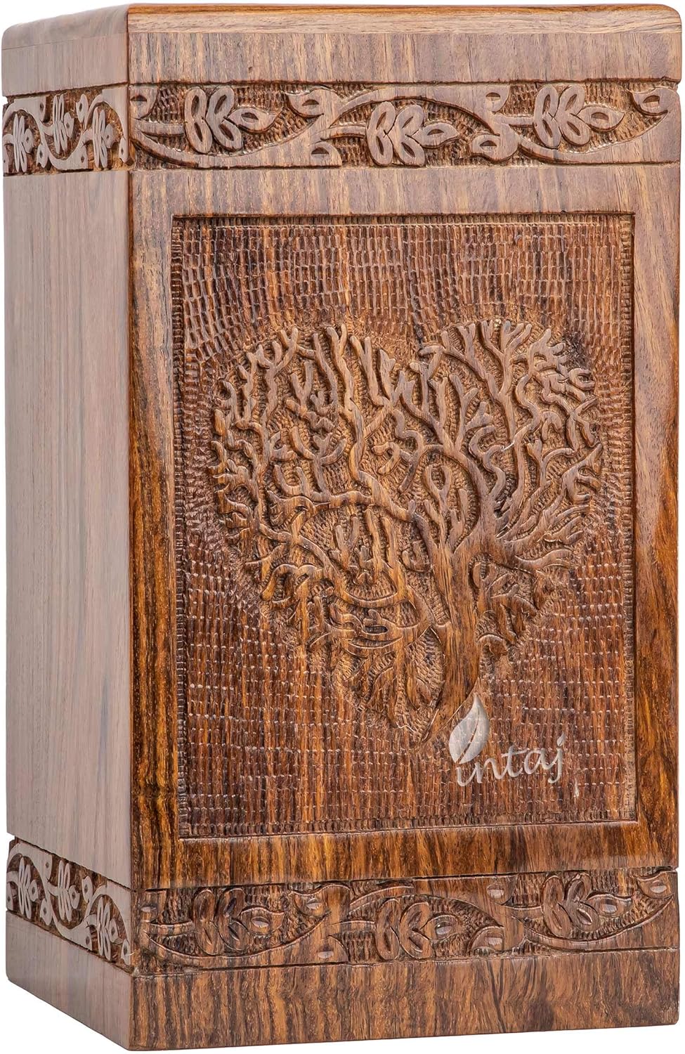 Handmade Rosewood Urn for Human Ashes - Heart Tree Medium 150 Cuin