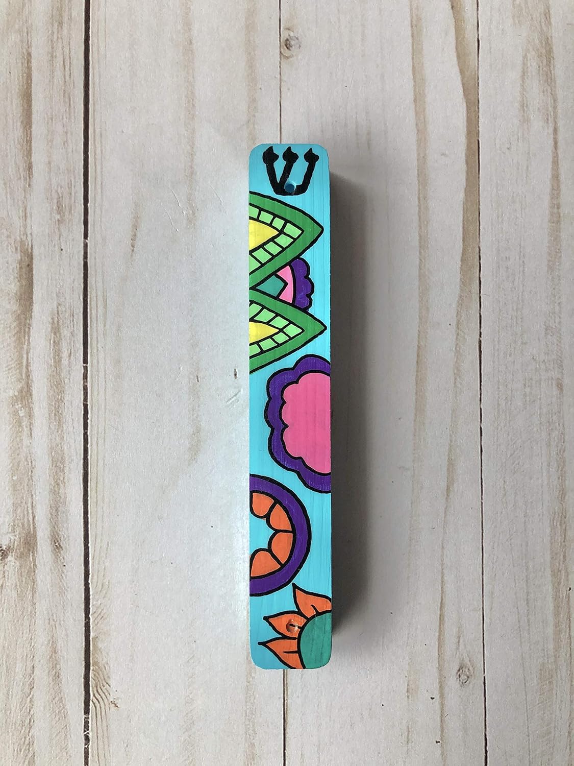 Lea Joelle Handmade Hamsa Blessing Mezuzah Frame