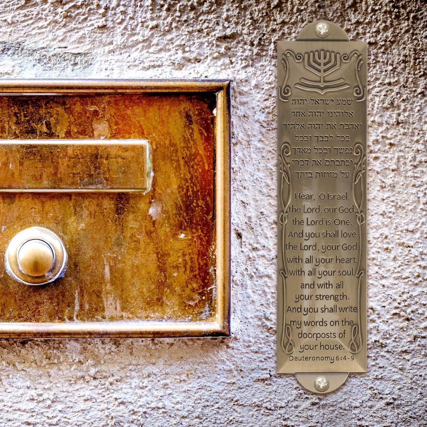 5 Sets Mezuzah with Scroll Door Jewish Mitzvah Metal Case