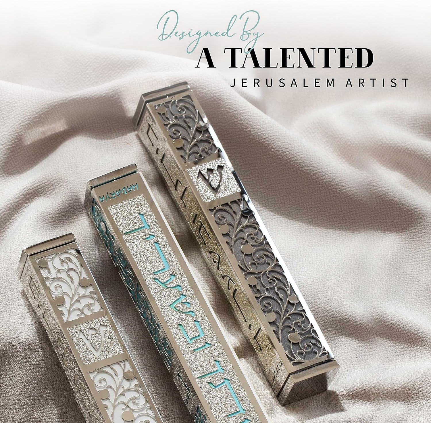 SURI Mezuzah Door Ornament - Modern Jerusalem Design