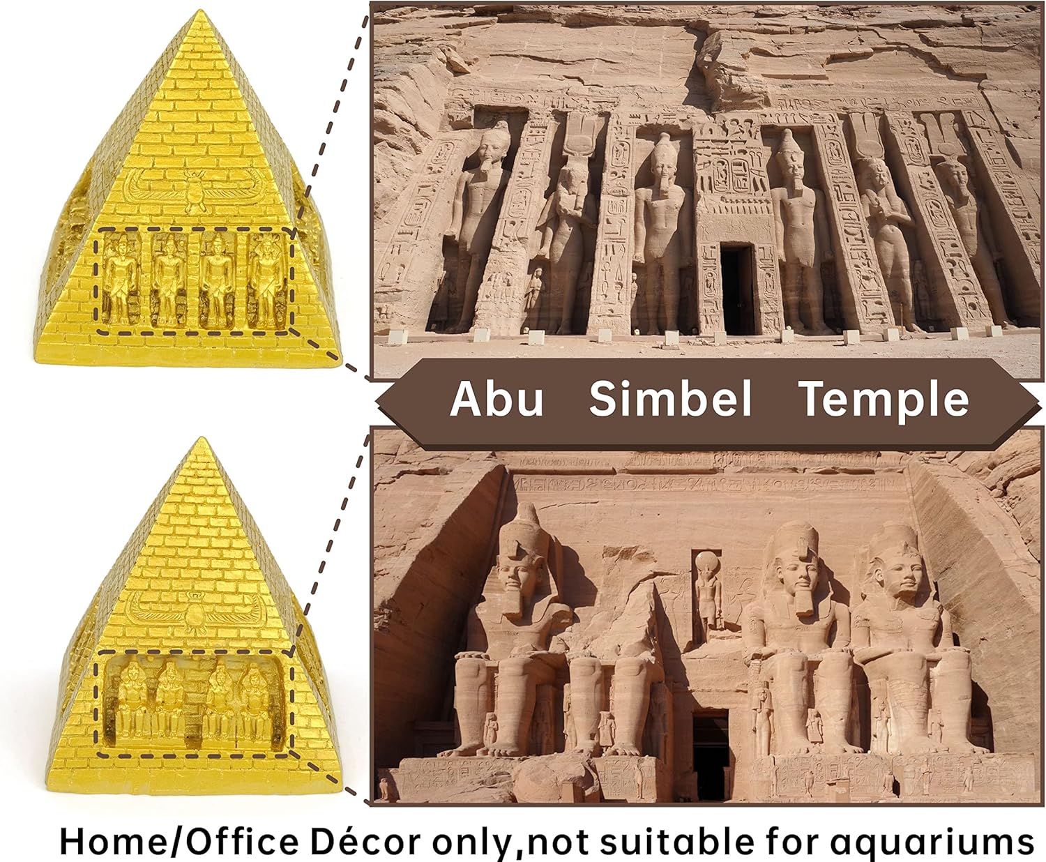 Egyptian Pyramid Statue Mini Resin Figurine