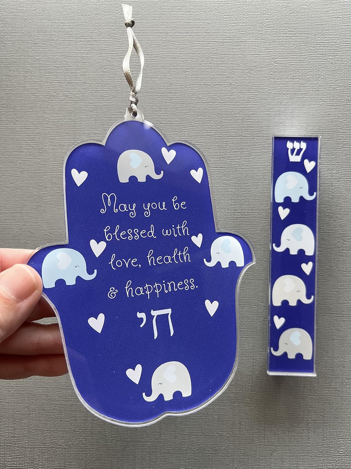 Hamsa and Mezuzah Gift Set for Baby Naming Weddings Housewarming and Birthdays
