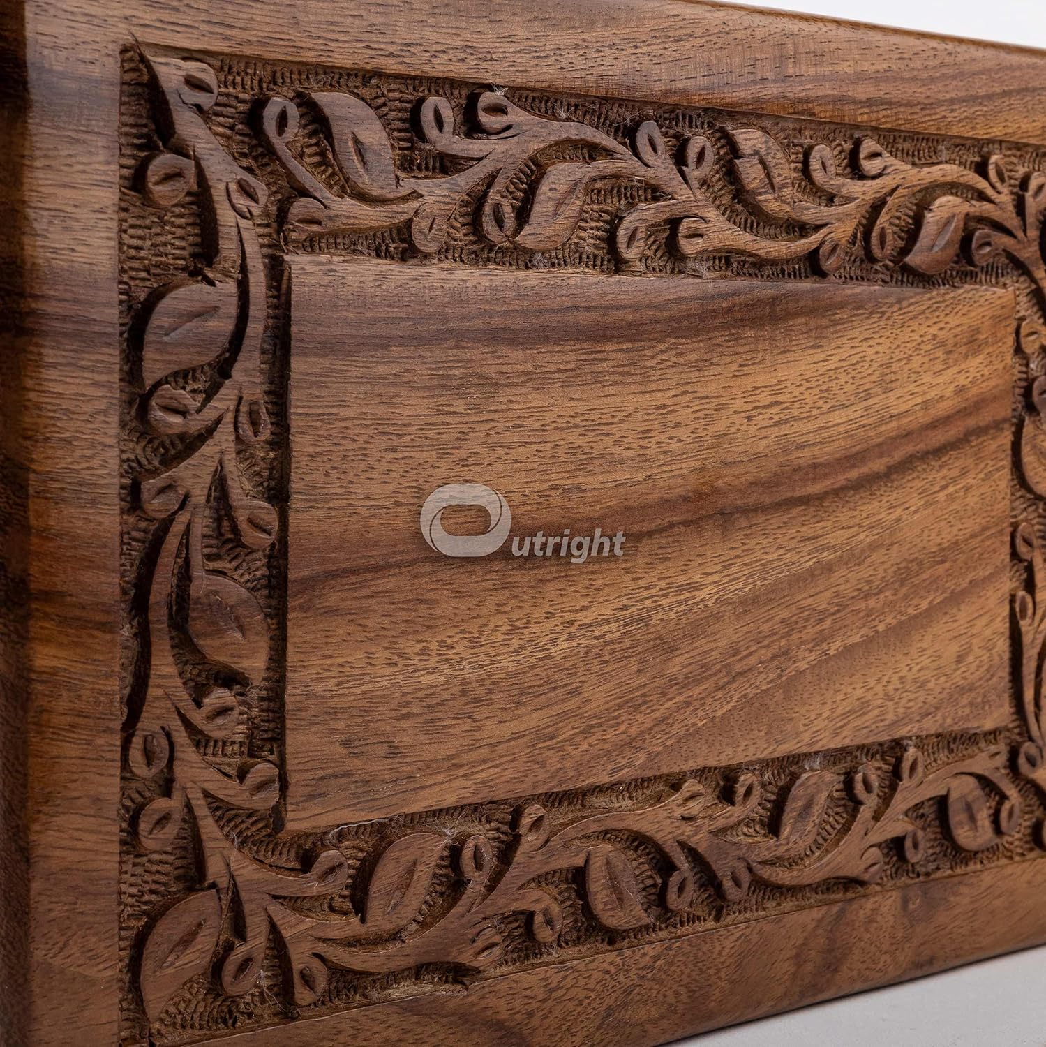 Outright Extra Small Wooden Cremation Urn with Tree of Life Engraving
