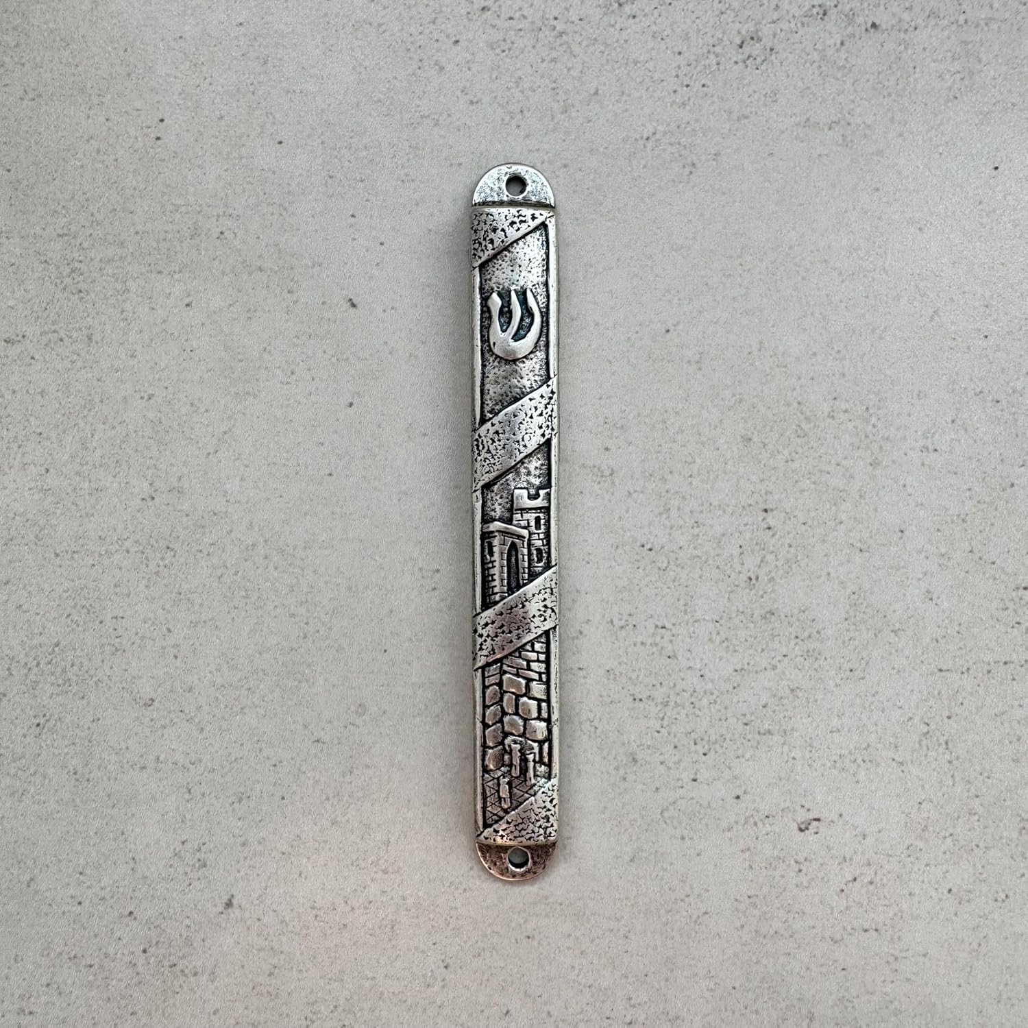 SHEMA Handmade Mezuzah Door Ornament 5 Inch Zinc