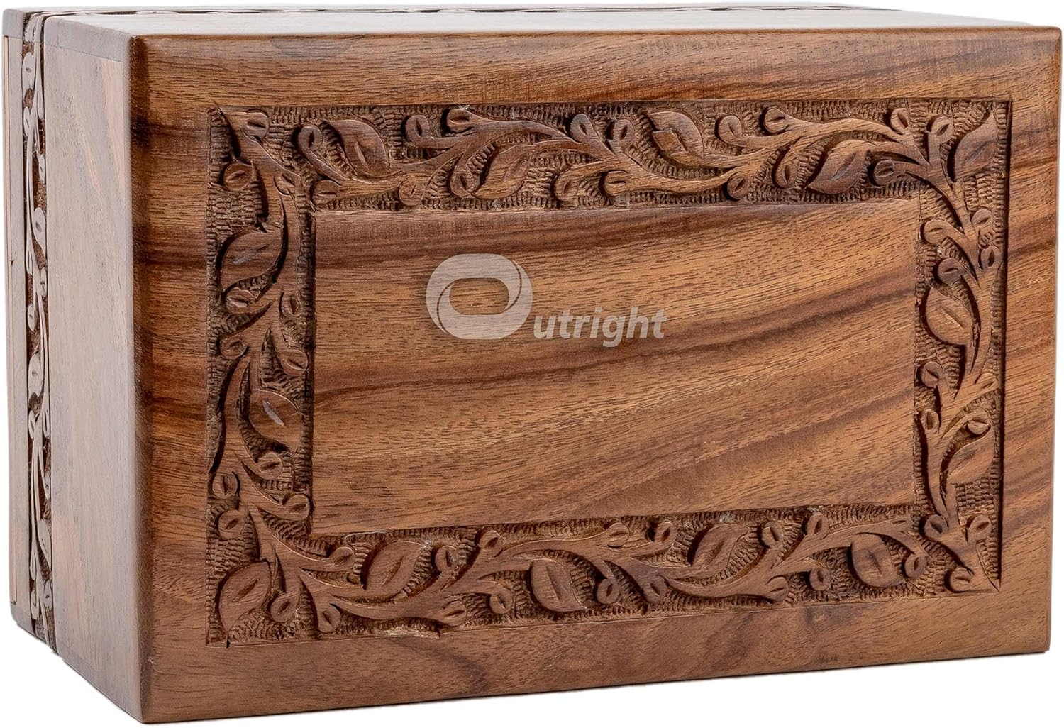 Outright Extra Small Wooden Cremation Urn with Tree of Life Engraving