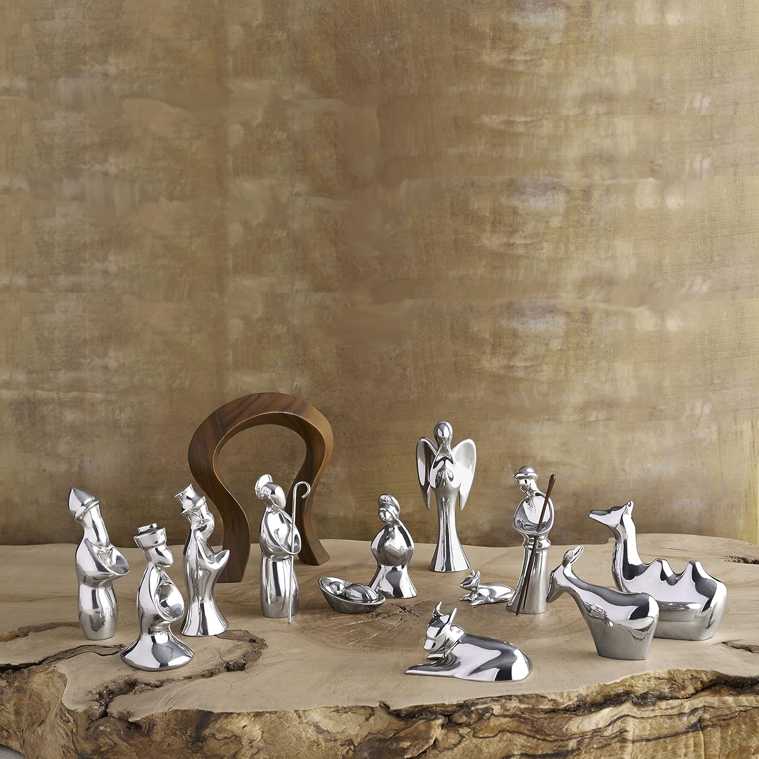 Nambe Three Wise Men Nativity Figurine Set