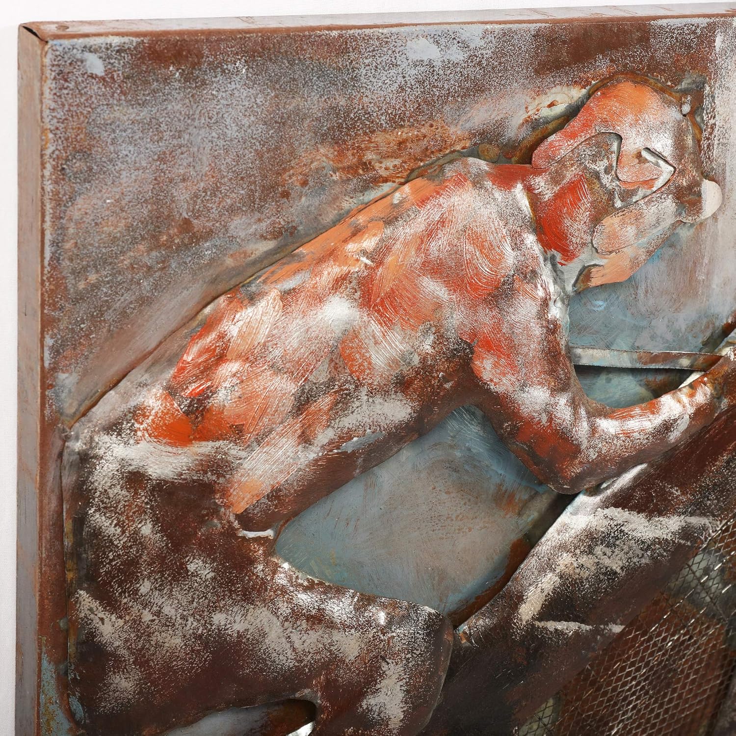 Race Day Primo Mixed Media Hand Painted Wall Sculpture